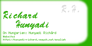 richard hunyadi business card