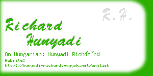 richard hunyadi business card